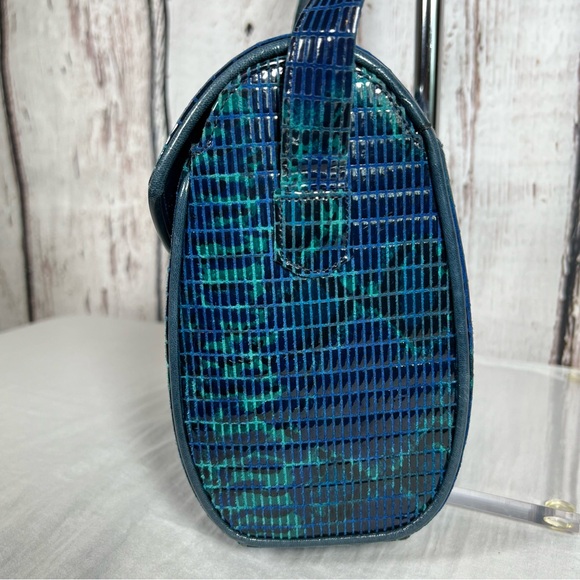 Vintage Stuart Weitzman Snakeskin Leather Spain Structured Shoulder Purse Bag - Picture 6 of 15